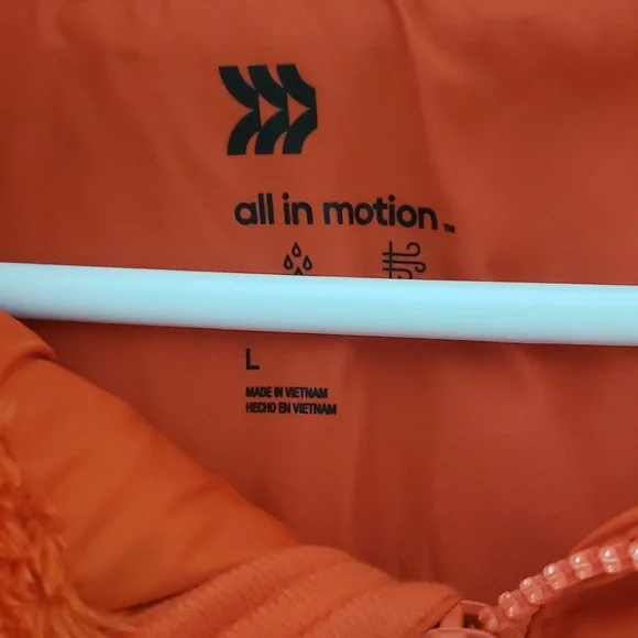 Men's heavy short puffer jacket- All in Motion, sz L - Picture 3 of 12